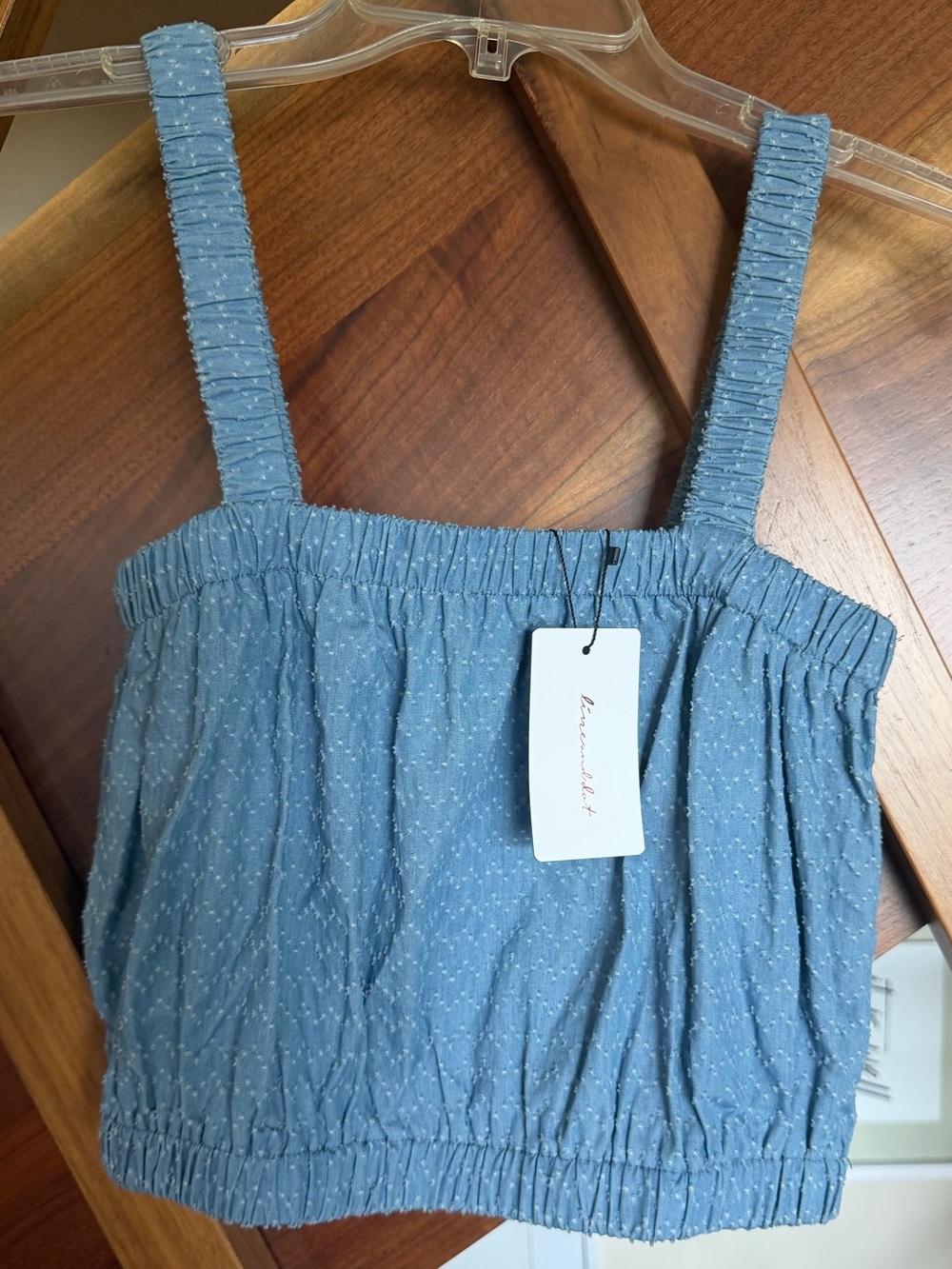 Line and Dot denim crop - size small